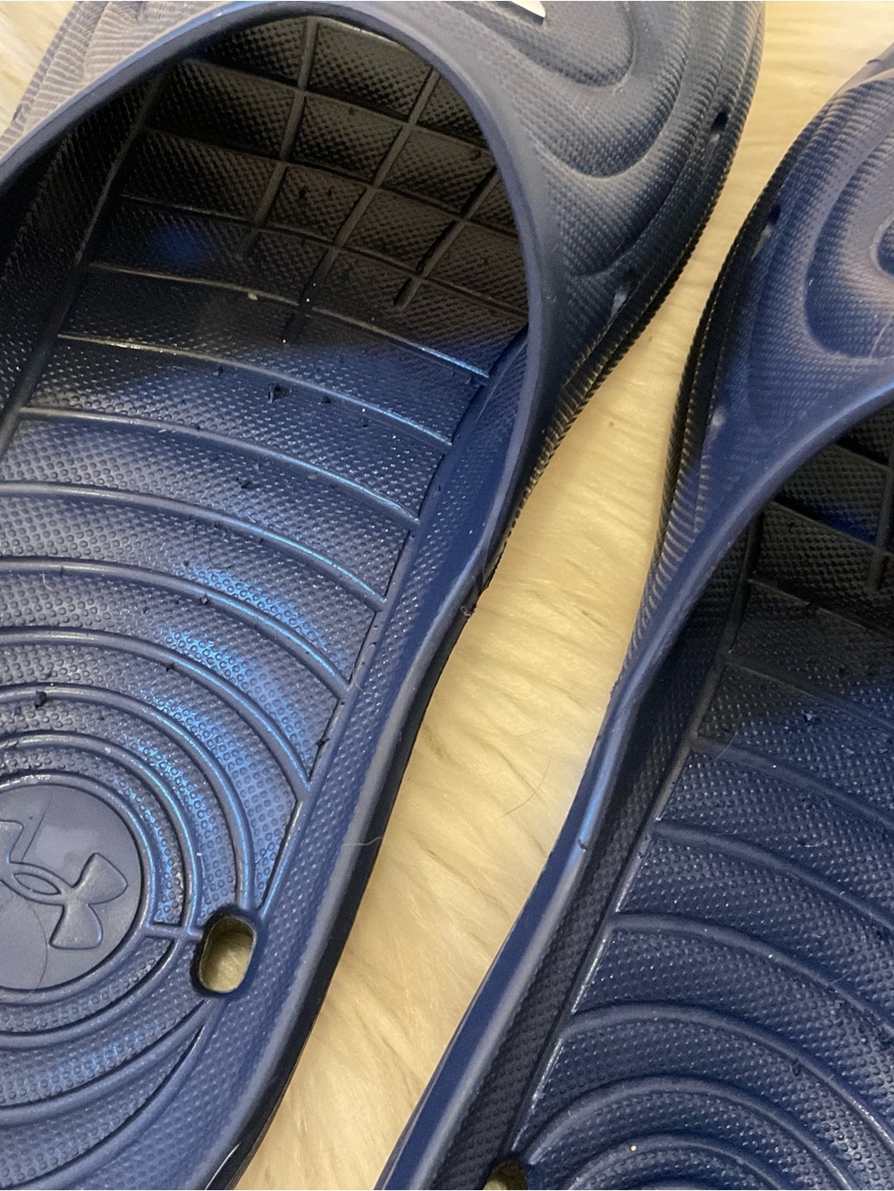 Under Armour Men’s Navy Blue Slides - Size 10 - Picture 8 of 10